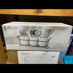 SMITH 4-Piece Utensil Holder Set - White
